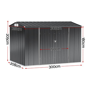 Outdoor Garden Shed | 3x2.18m | Storage Workshop Shelter