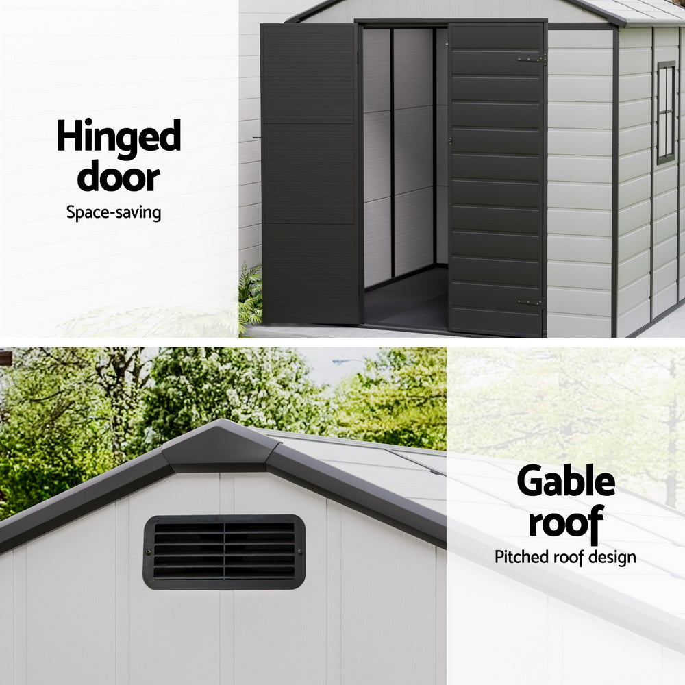 Garden Shed 2.15x2.14m | Outdoor Storage Shed | Tool Workshop Shelter | Metal Construction