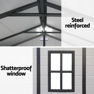 Garden Shed 2.15x2.14m | Outdoor Storage Shed | Tool Workshop Shelter | Metal Construction