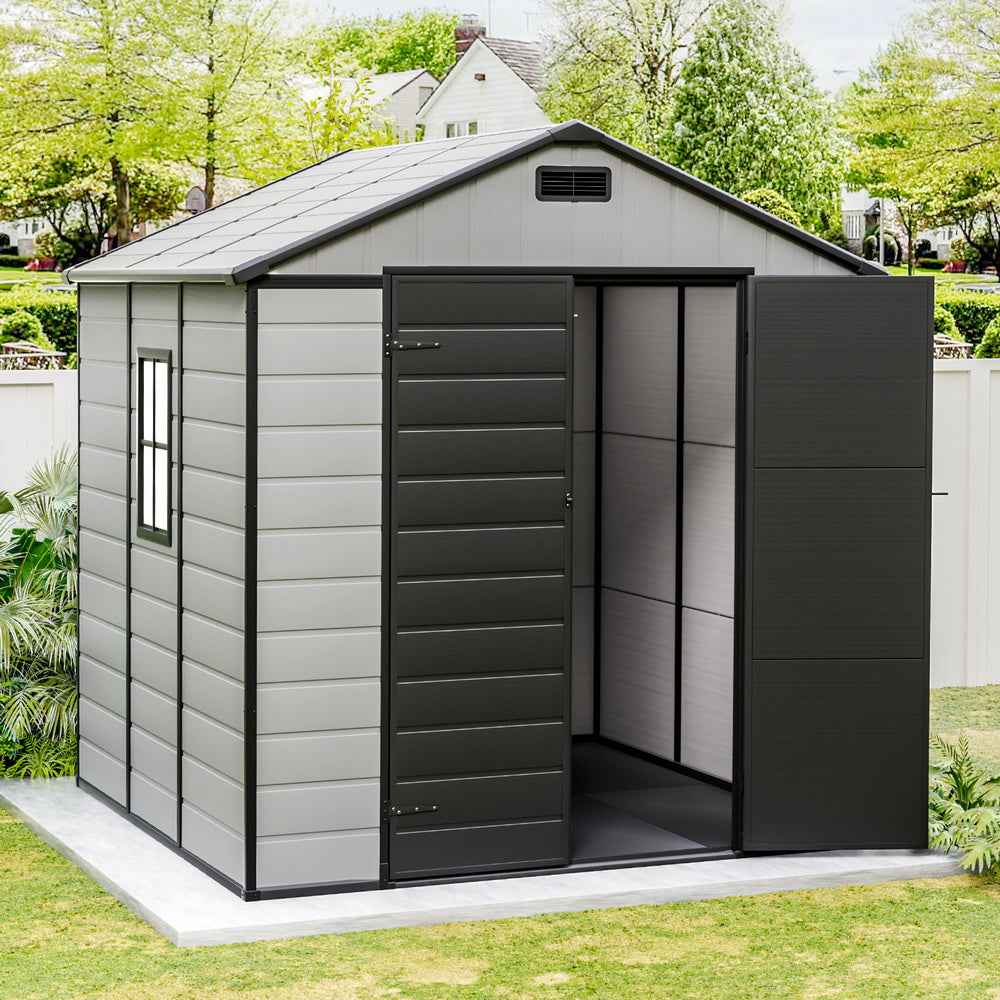 Garden Shed 2.15x2.14m | Outdoor Storage Shed | Tool Workshop Shelter | Metal Construction