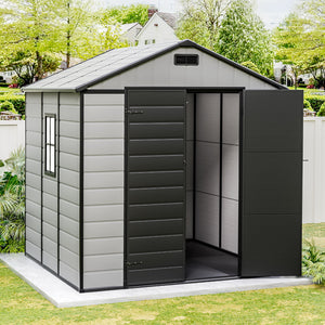 Garden Shed 2.15x2.14m | Outdoor Storage Shed | Tool Workshop Shelter | Metal Construction