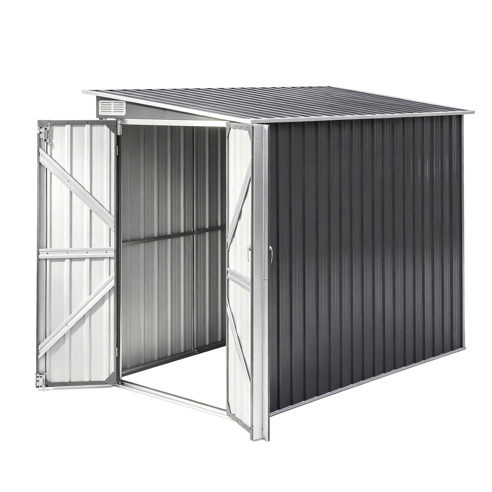 Lean-To Garden Shed | 118 x 238cm Bike & Outdoor Storage Shelter