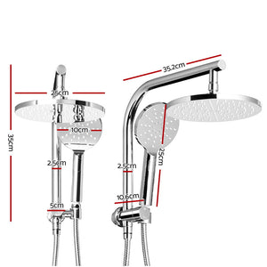 Cefito | 9'' Rain Shower Head Set | Handheld | Round | High Pressure | Chrome