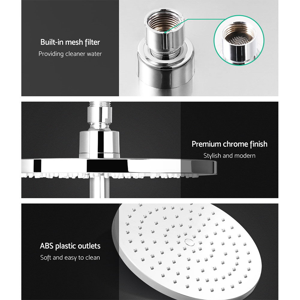 Cefito | 9'' Rain Shower Head Set | Handheld | Round | High Pressure | Chrome