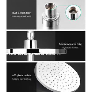 Cefito | 9'' Rain Shower Head Set | Handheld | Round | High Pressure | Chrome