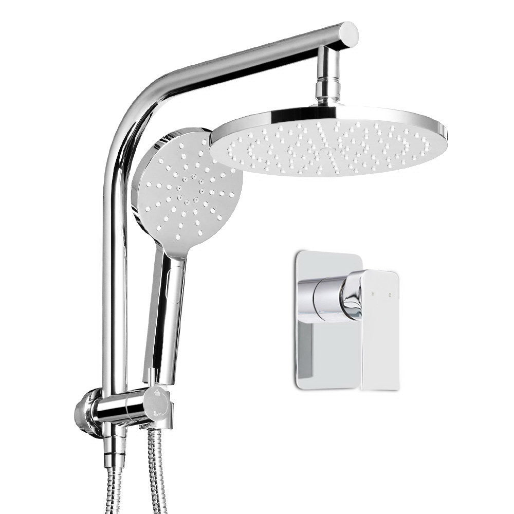 9'' Rain Shower Head Set | Handheld Round High Pressure | Mixer Tap | Chrome