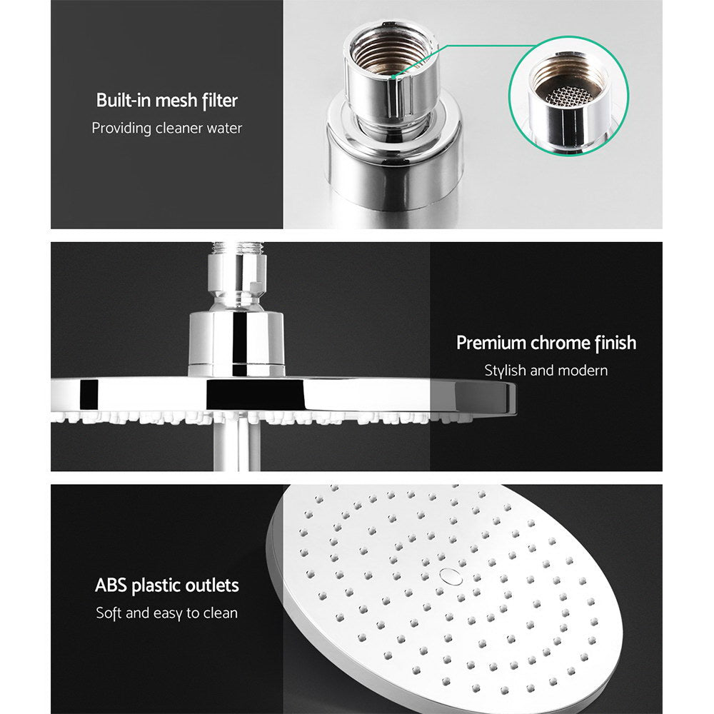9'' Rain Shower Head Set | Handheld Round High Pressure | Mixer Tap | Chrome