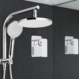 9'' Rain Shower Head Set | Handheld Round High Pressure | Mixer Tap | Chrome