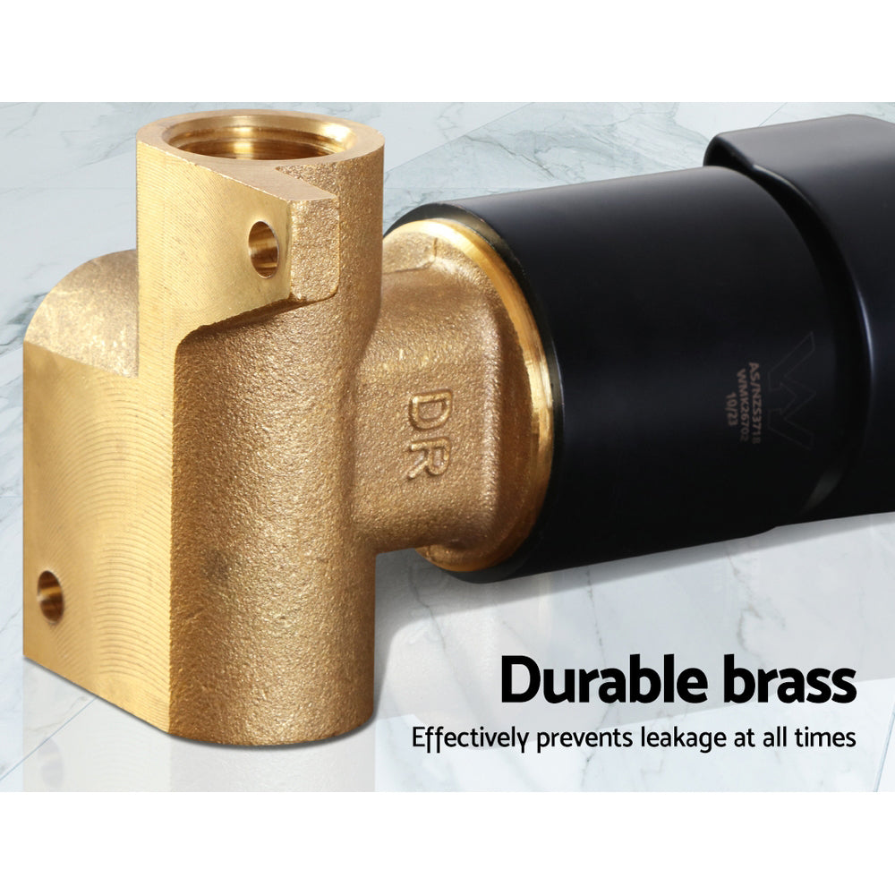 Shower Mixer Tap | Wall Bath Taps | Brass | Hot Cold | Basin | Bathroom | Black