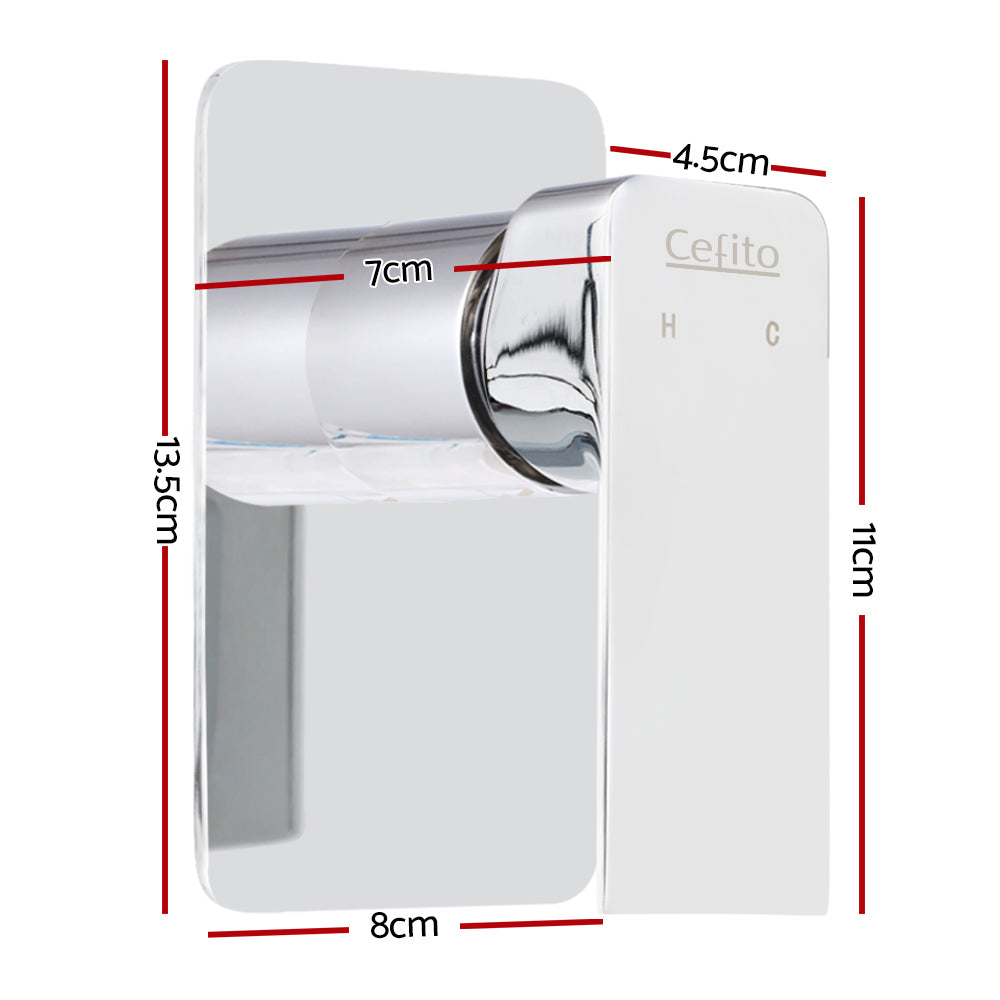 Shower Mixer Tap | Wall Bath Taps | Brass | Hot Cold | Basin | Bathroom | Chrome