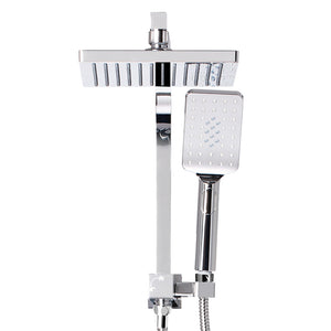 8'' Rain Shower Head Set | Handheld | Square | High Pressure | Chrome