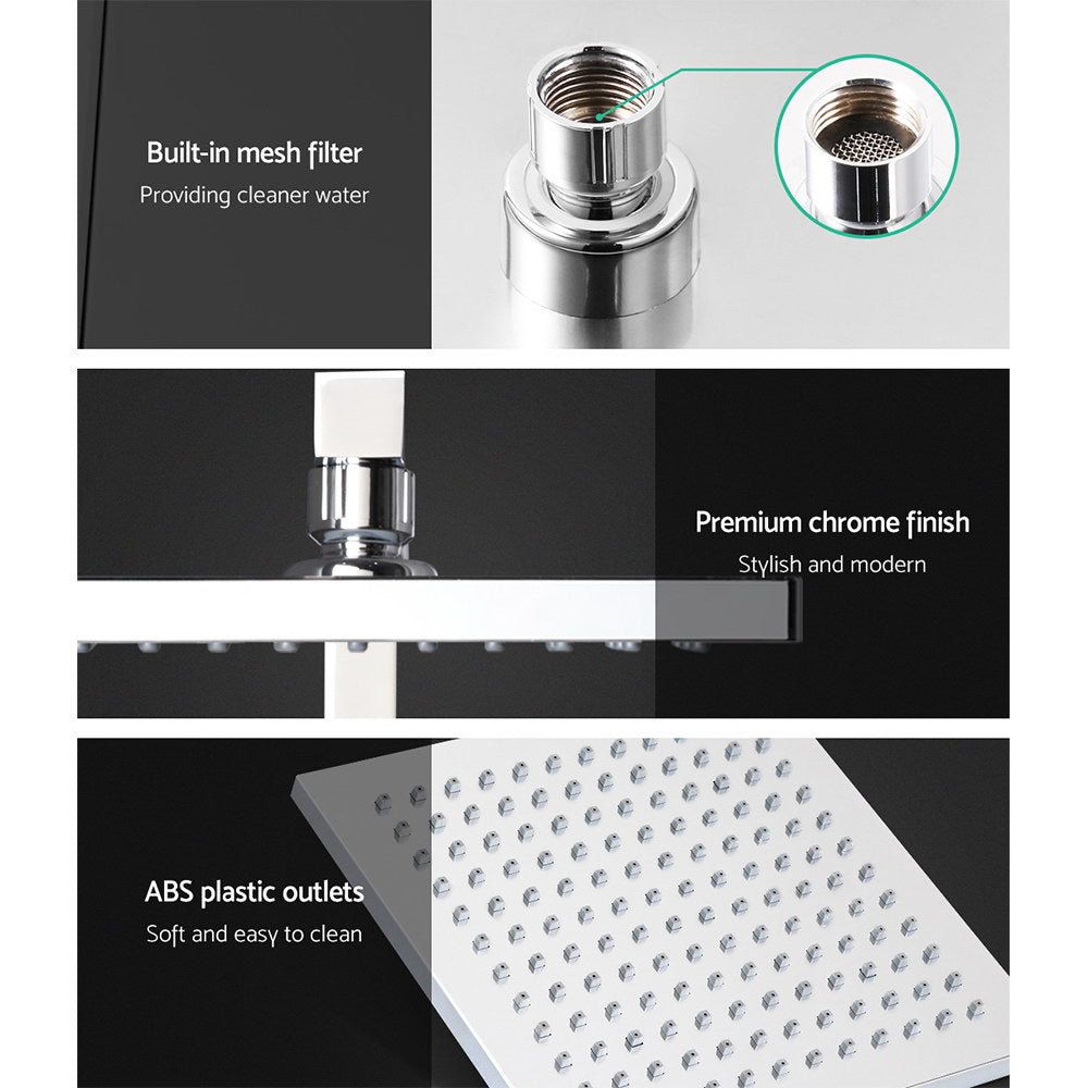8'' Rain Shower Head Set | Handheld | Square | High Pressure | Chrome