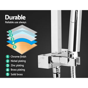8'' Rain Shower Head Set | Handheld | Square | High Pressure | Chrome