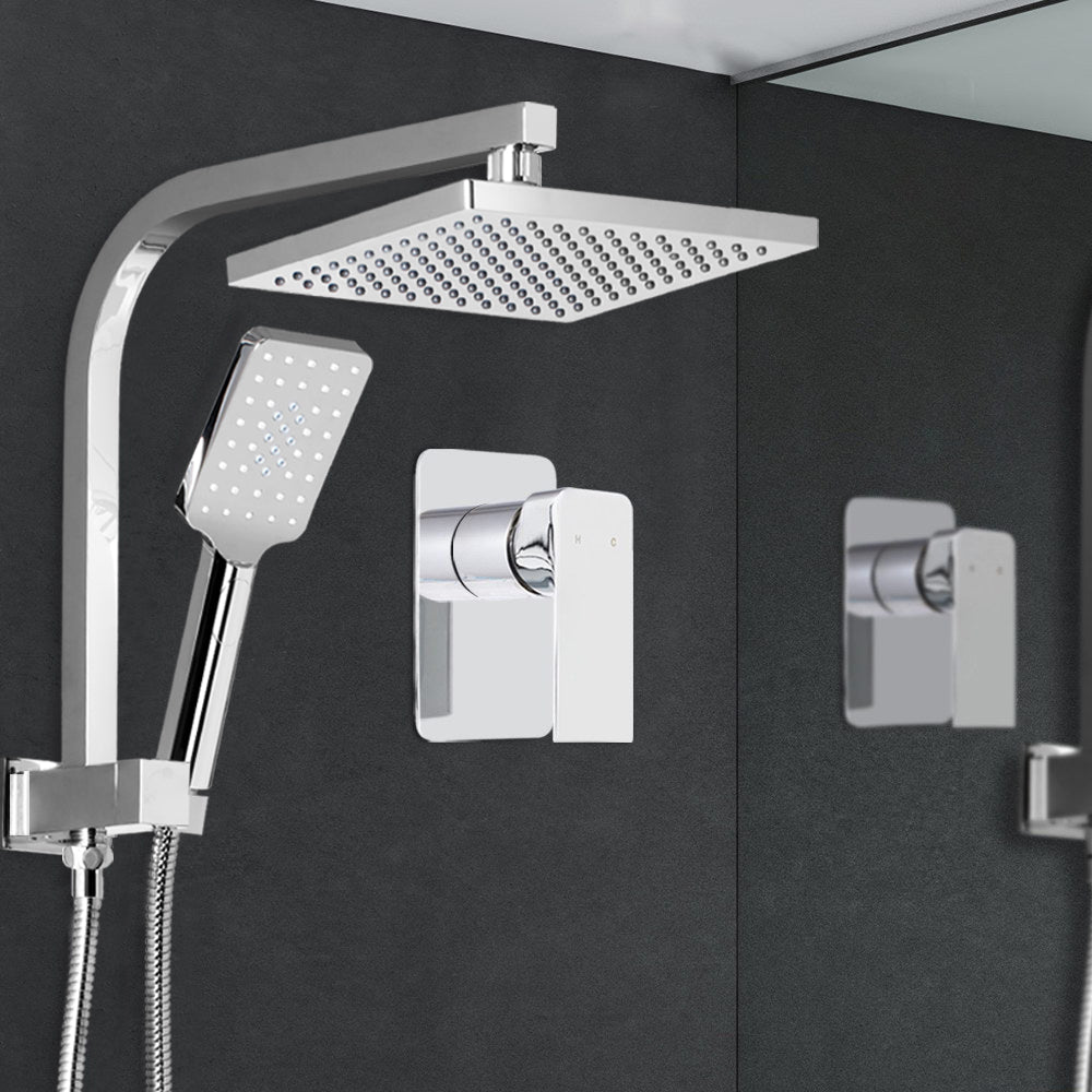 8'' Rain Shower Head Set | Handheld Round High Pressure | Mixer Tap | Chrome