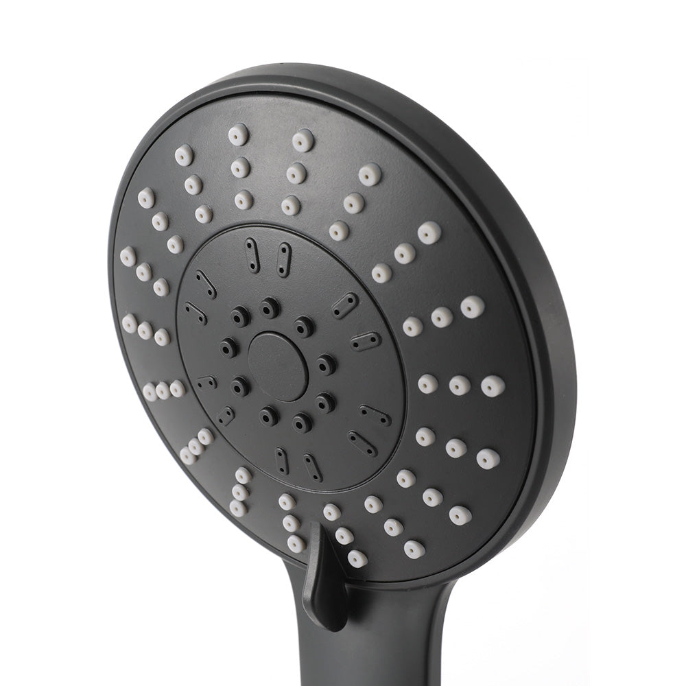 Handheld Shower Head | 4.5" | High Pressure | 5 Modes | Powerful | Round | Black