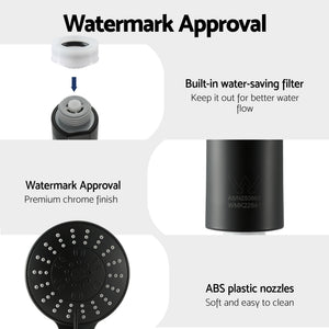 Cefito 4.5" Handheld Shower Head Round with Wall Bathroom Mixer
