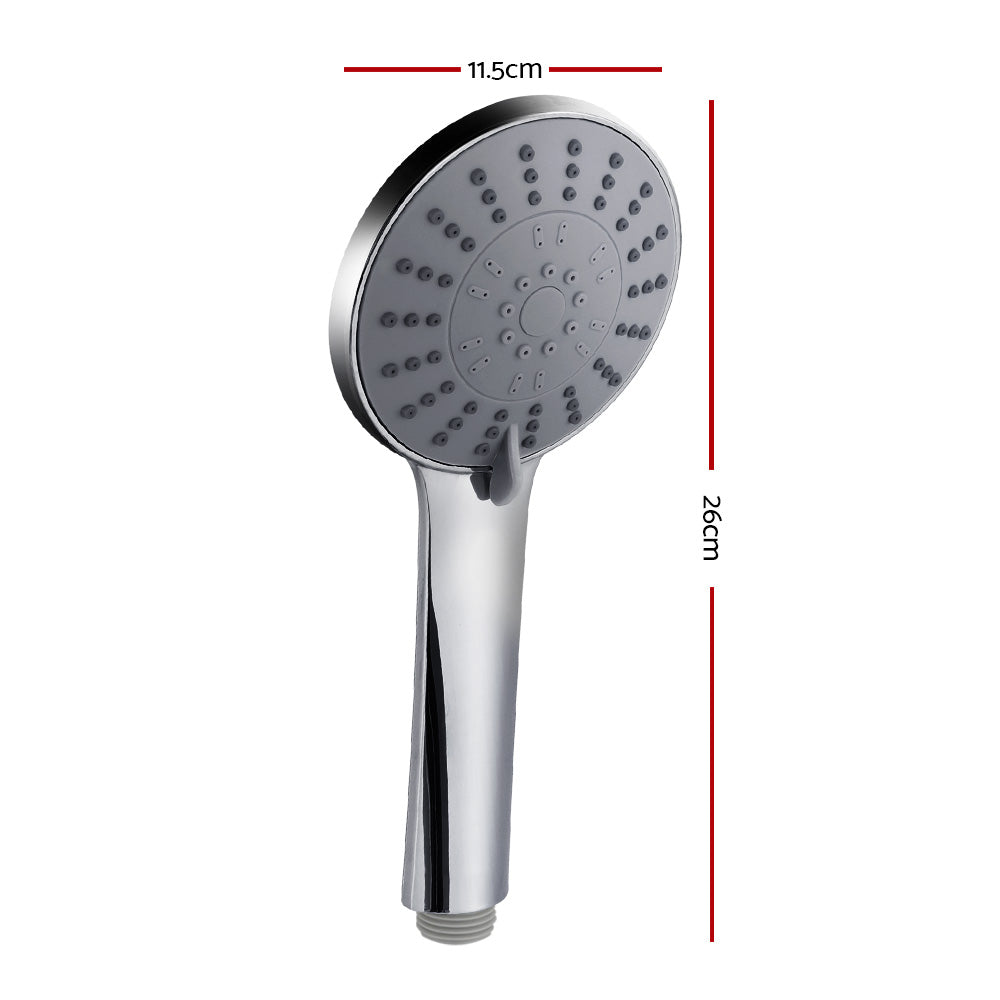 Handheld Shower Head | 4.5" | High Pressure | 5 Modes | Powerful | Round | Chrome