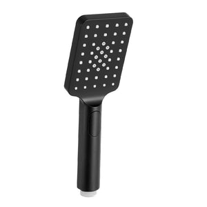 Handheld Shower Head | 3.1" | High Pressure | 3 Spray Modes | Square | Black
