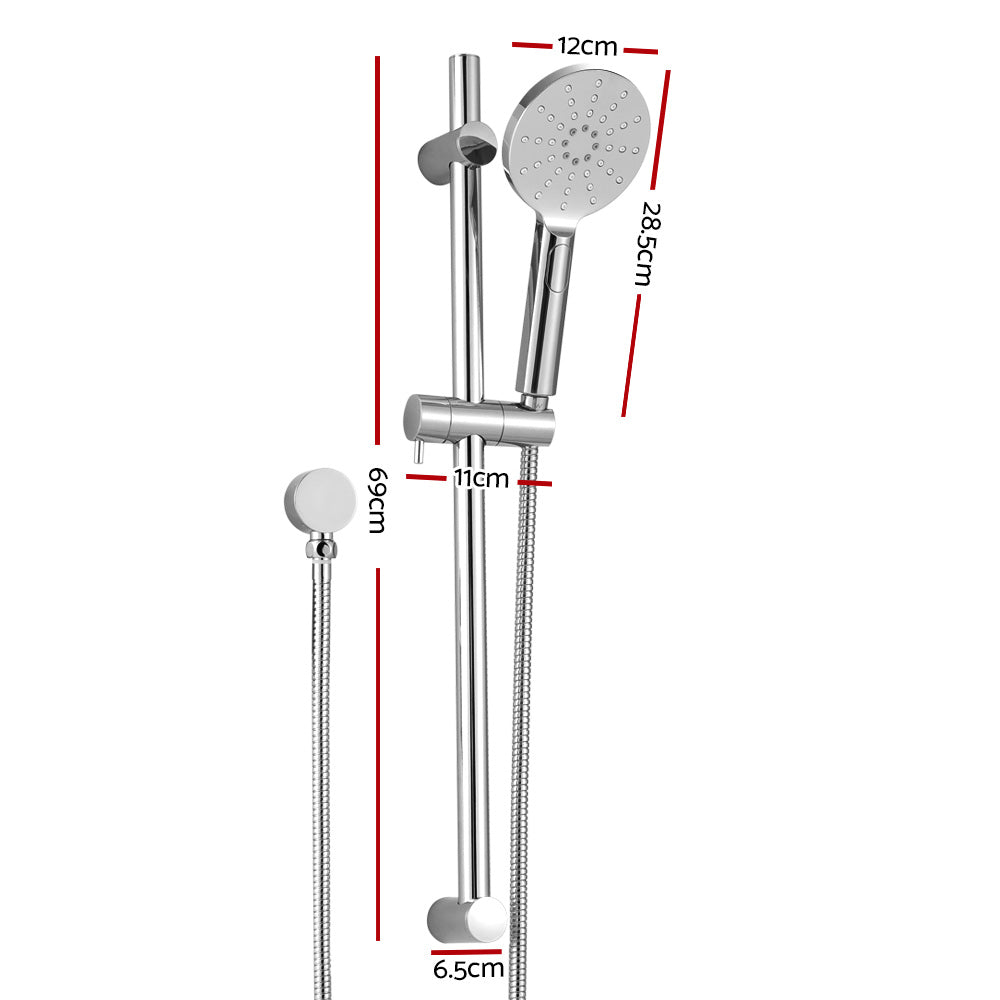 Handheld Shower Head | Wall Holder | 4.7" High Pressure | Adjustable 3 Modes | Chrome
