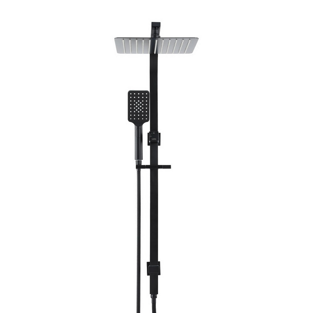10'' Rain Shower Head Set | Handheld | Square | High Pressure | Black
