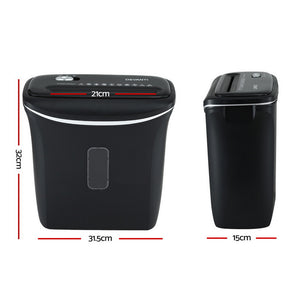 Cross-Cut Shredder | 12L Bin | 8-Sheet | Paper + Credit Card