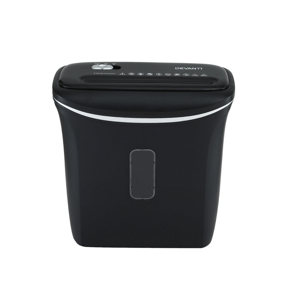 Cross-Cut Shredder | 12L Bin | 8-Sheet | Paper + Credit Card