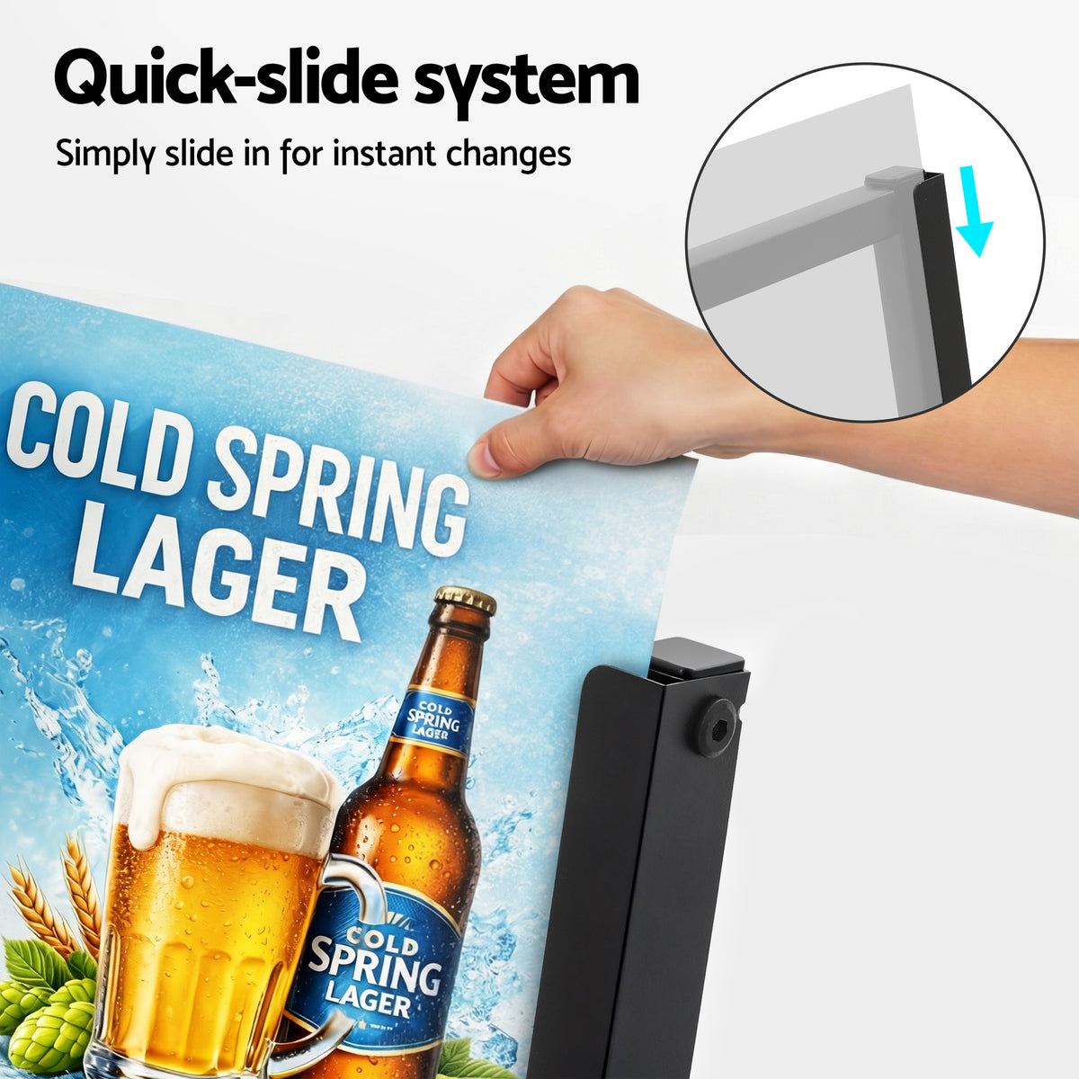 A1 A-Frame Sign Stand | Single Sided Poster Display | Outdoor | 60x90cm