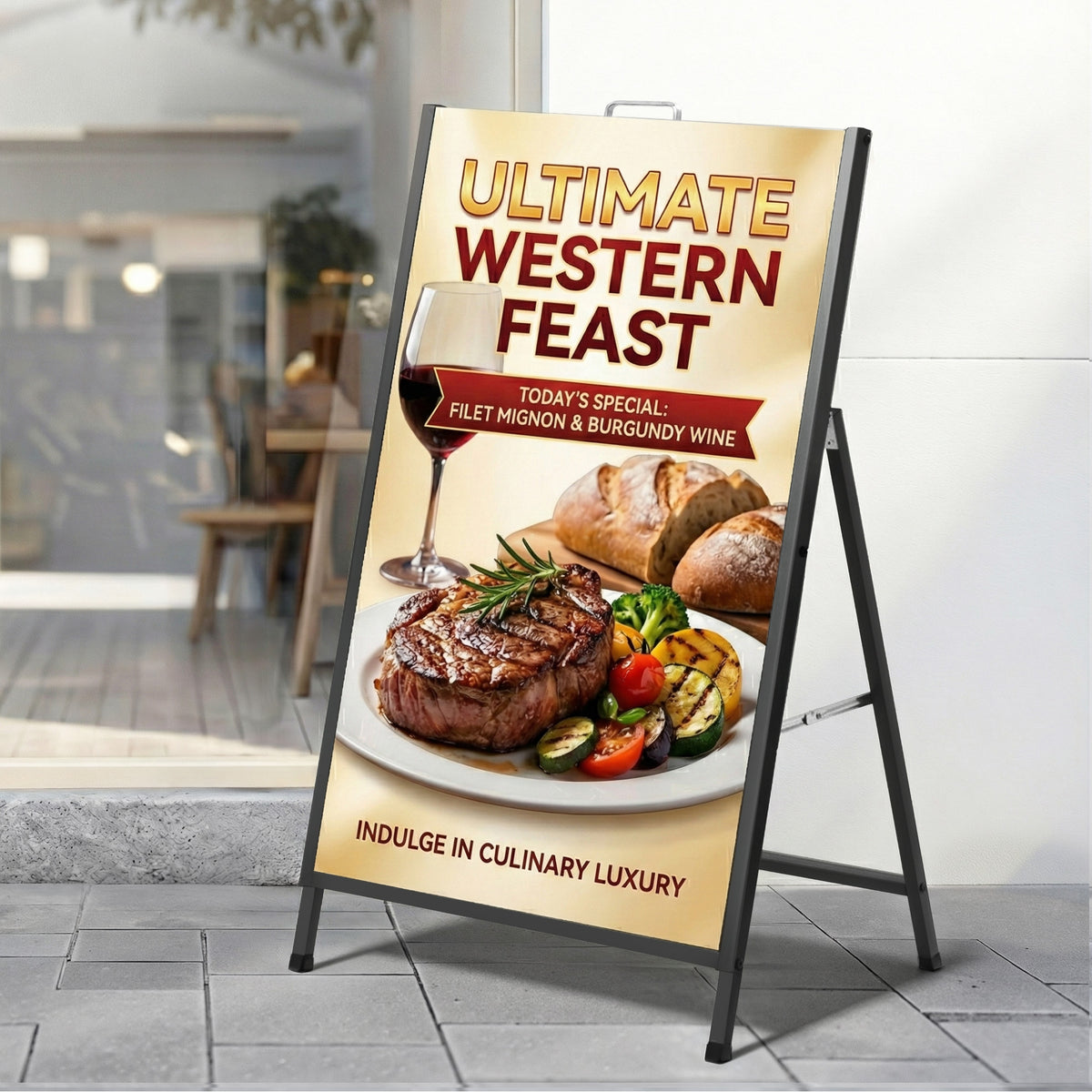A1 A-Frame Sign Stand | Single Sided Poster Display | Outdoor | 60x90cm