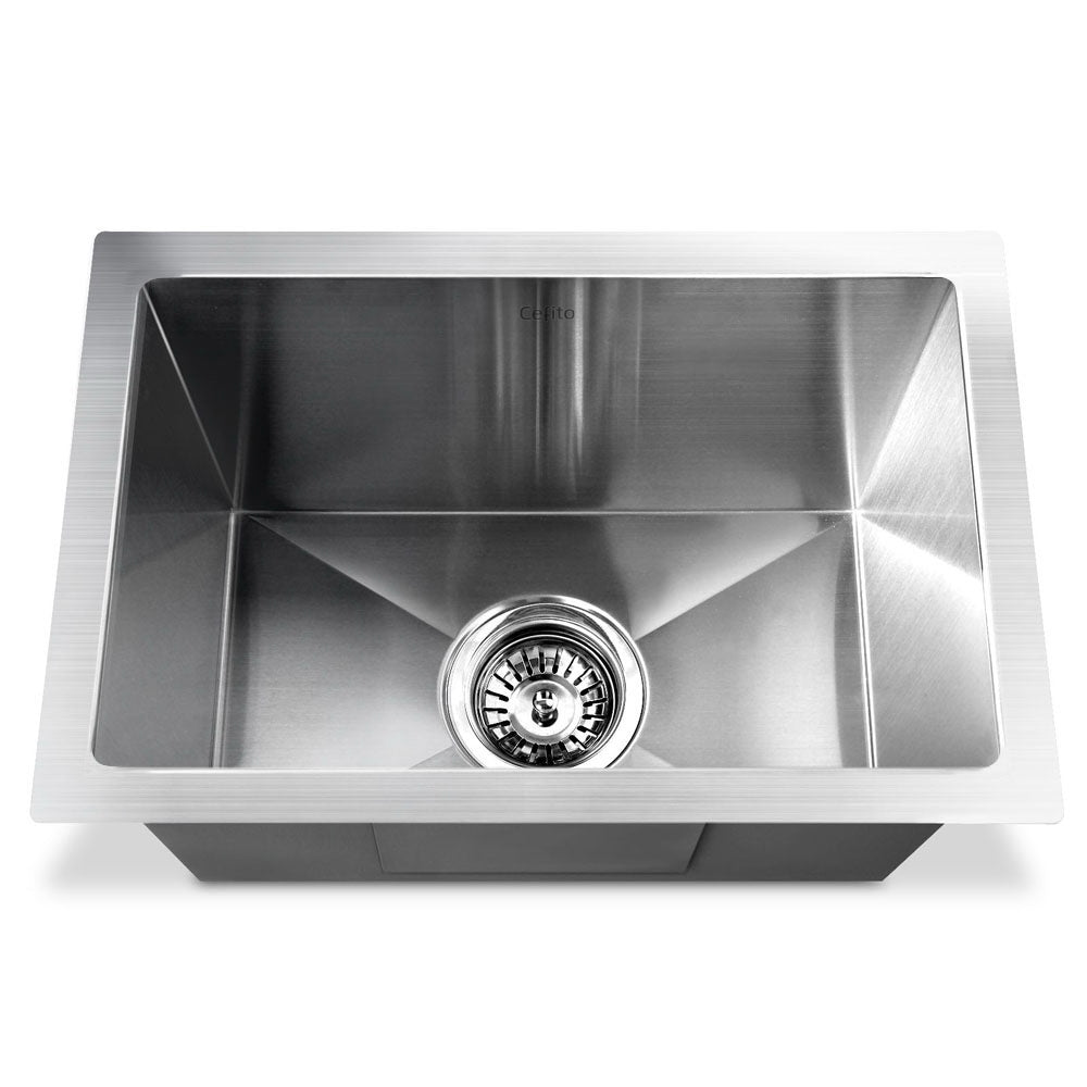 Cefito | Kitchen Sink | 45X30CM | Stainless Steel Basin | Single Bowl | Silver