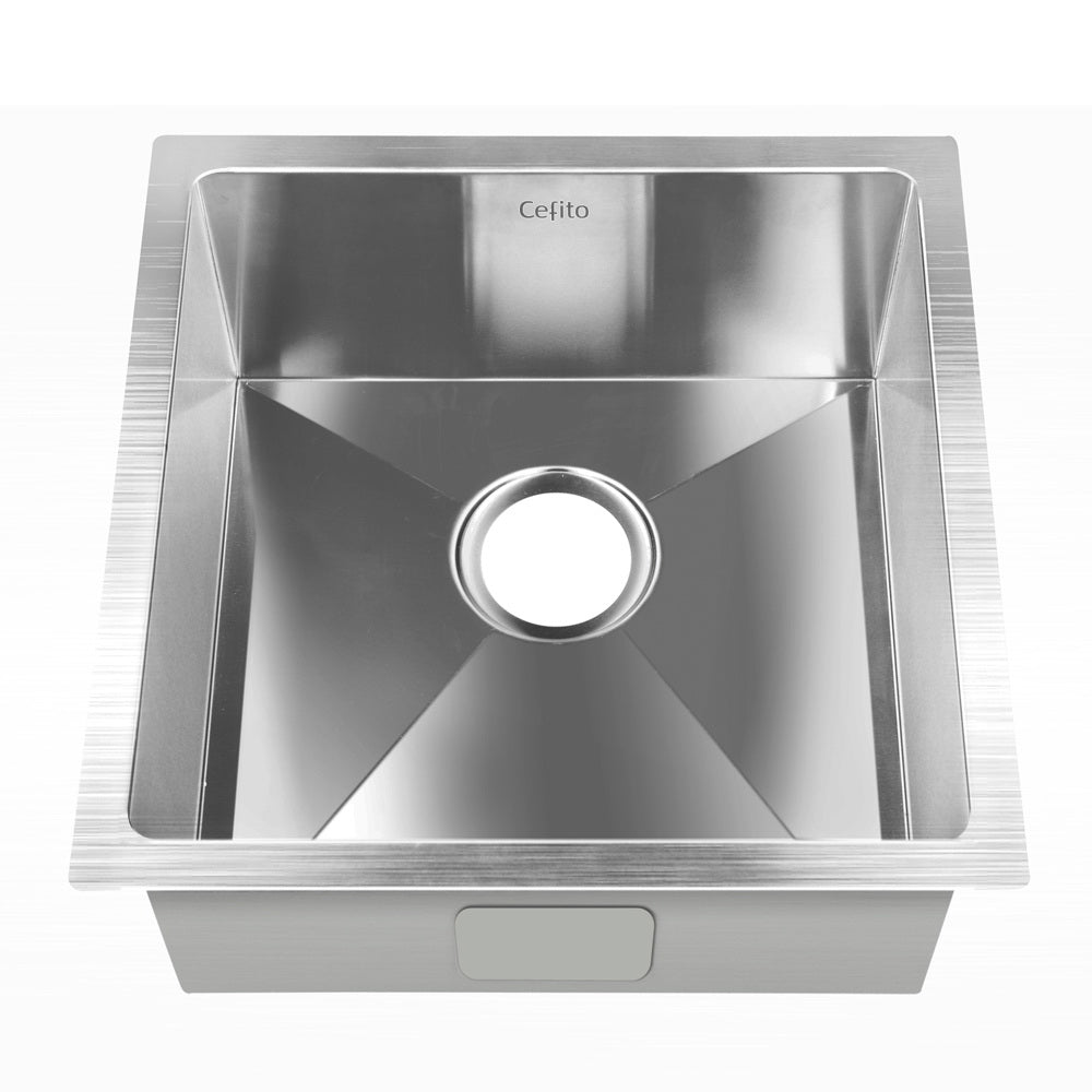 Cefito | Kitchen Sink | 44X44CM | Stainless Steel Basin | Single Bowl | Silver