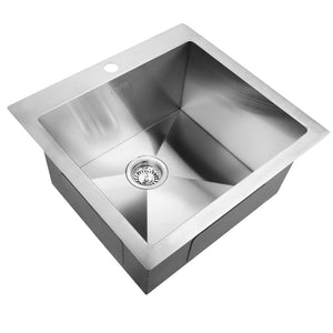 Cefito | Kitchen Sink | 53X50CM | Stainless Steel Basin | Single Bowl | Silver