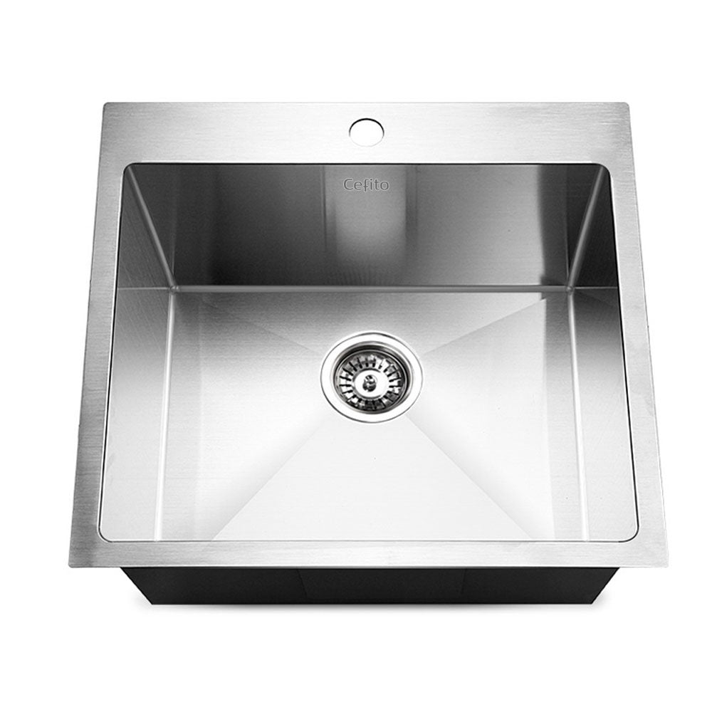Cefito | Kitchen Sink | 53X50CM | Stainless Steel Basin | Single Bowl | Silver
