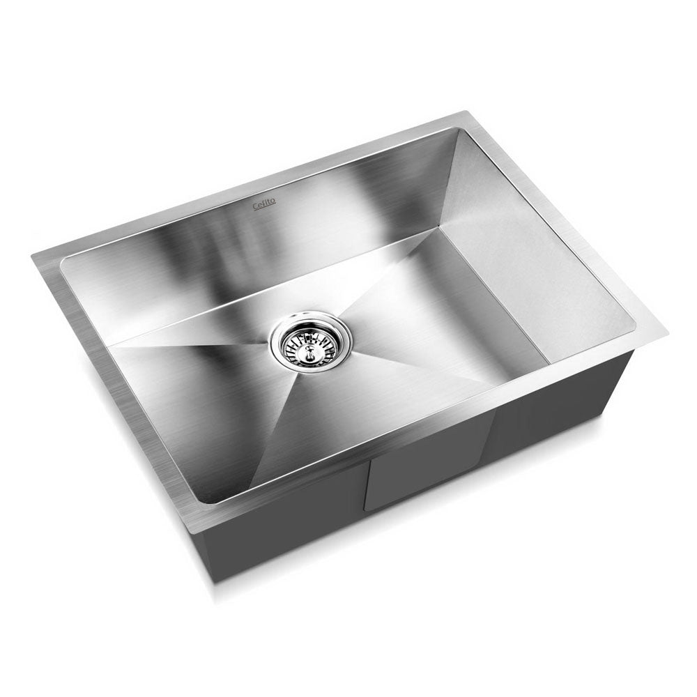 Cefito | Kitchen Sink | 60X45CM | Stainless Steel Basin | Single Bowl | Silver