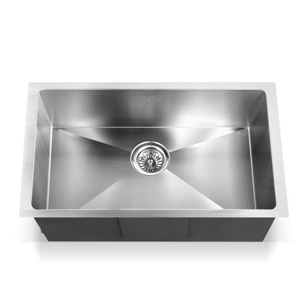 Cefito | Kitchen Sink | 70X45CM | Stainless Steel Basin | Single Bowl | Silver