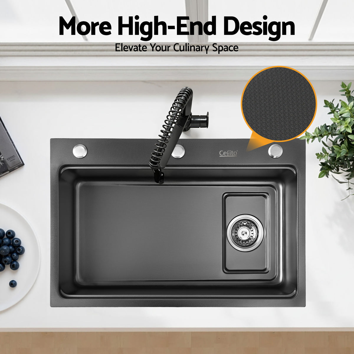 304 Stainless Steel Kitchen Sink | Bar Sink | Millet Grain Finish