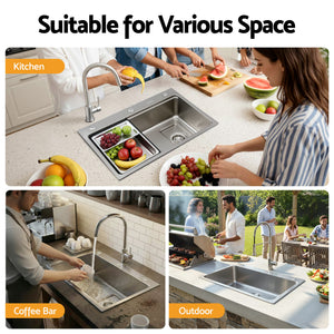 304 Stainless Steel Kitchen Sink | Bar Sink | Millet Grain Finish