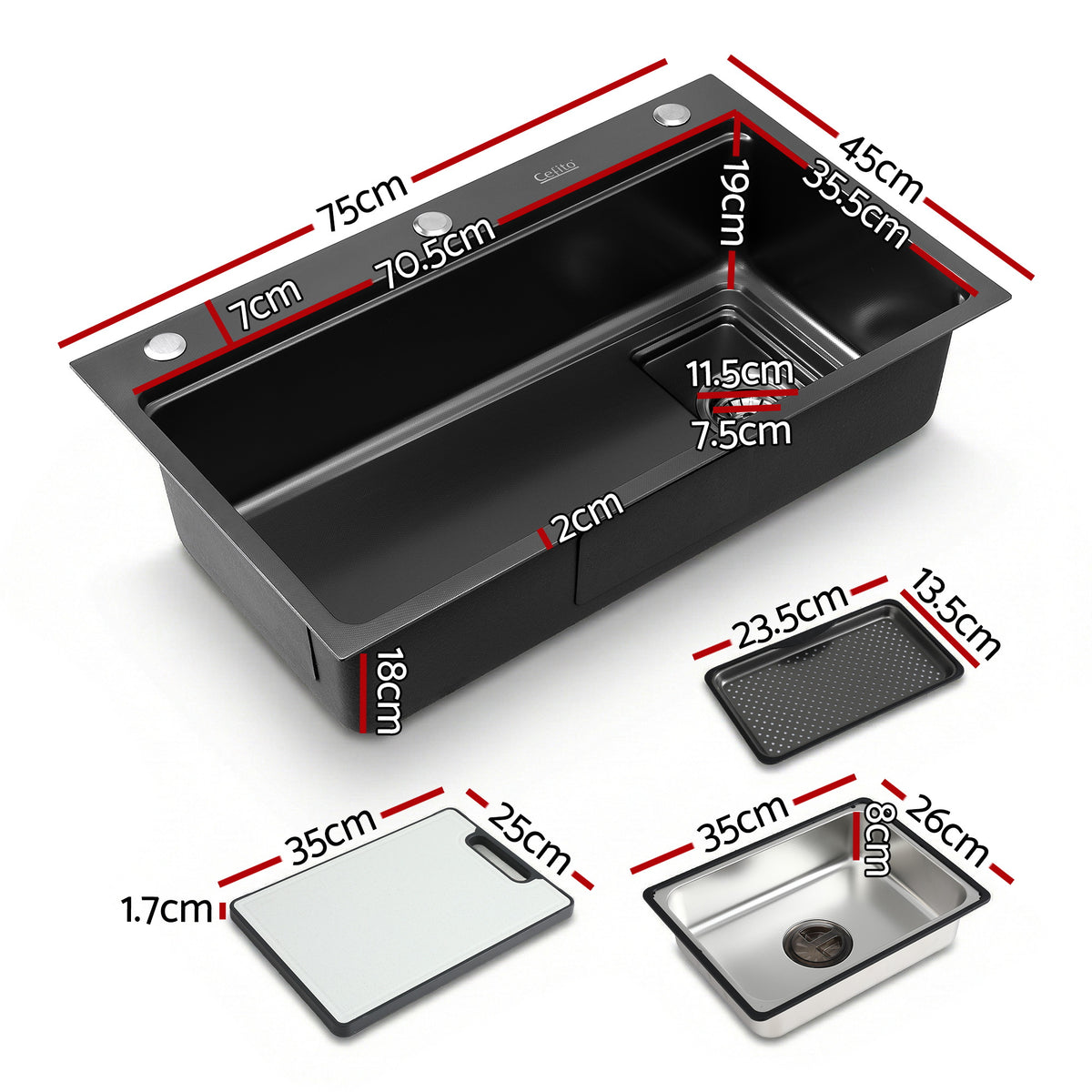 304 Stainless Steel Kitchen Sink | Bar Sink | Millet Grain Finish