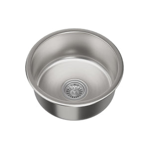 Cefito | Kitchen Sink | 43cm Round | Stainless Steel Basin | Single Bowl | Silver Finish