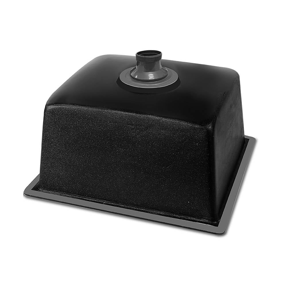Cefito | Stone Kitchen Sink | 460X410MM | Granite Under/Topmount Basin | Laundry | Black