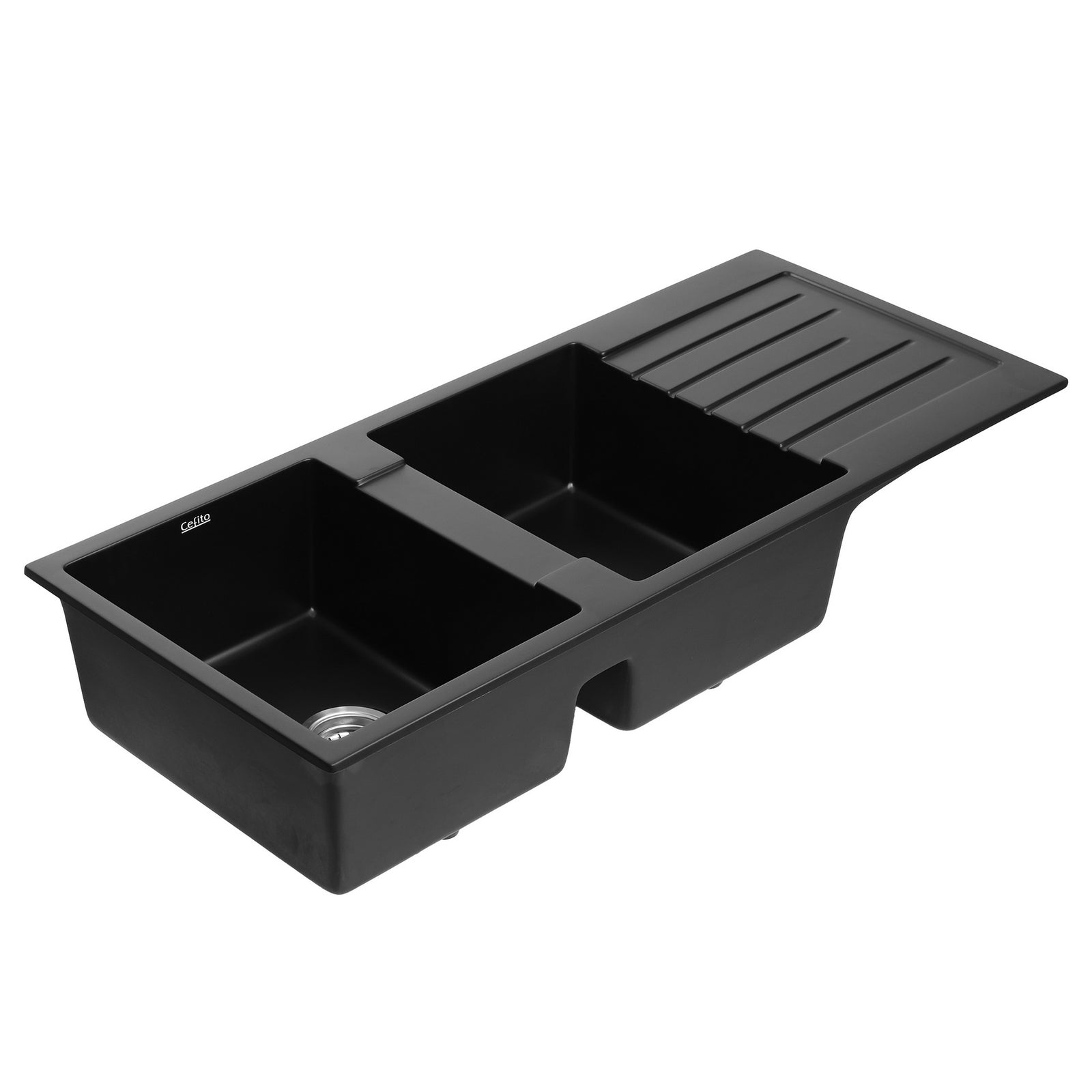 Granite Kitchen Sink | 116x50cm | Double Bowl | Black