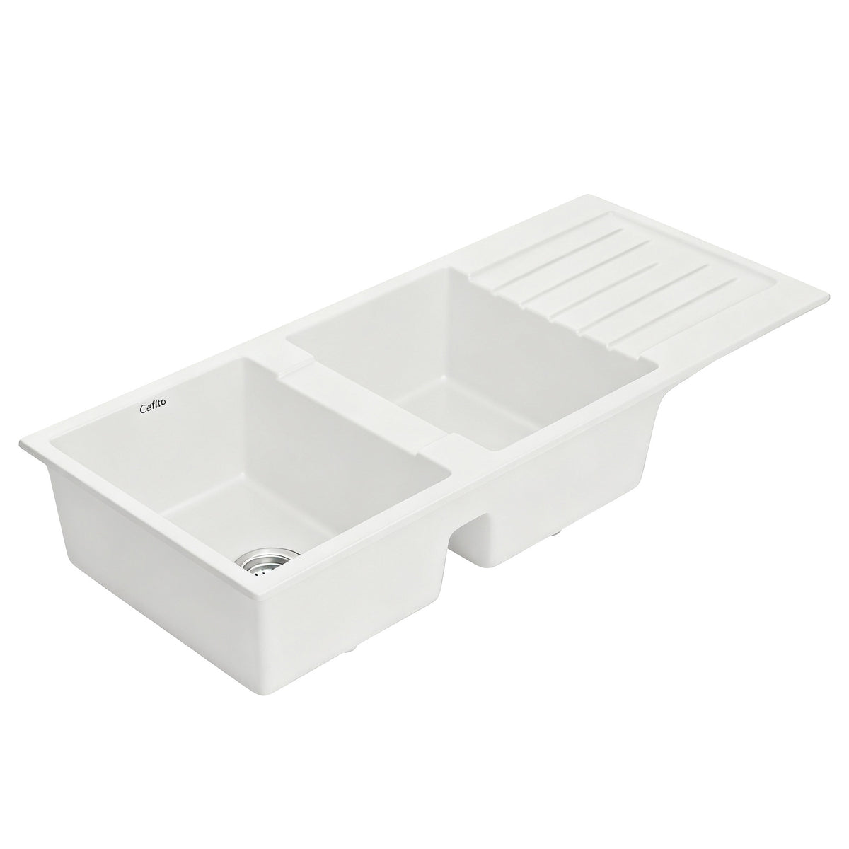 Granite Stone Sink | 116x50cm | Double Bowl | White