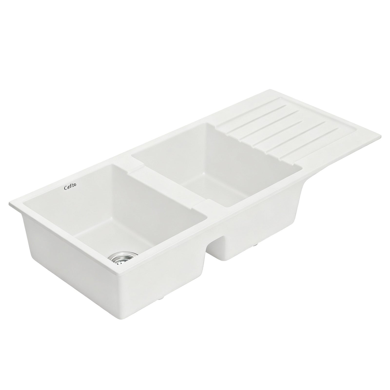 Granite Stone Sink | 116x50cm | Double Bowl | White
