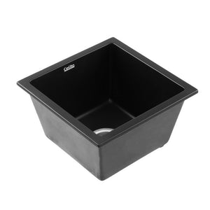 Granite Kitchen Sink | 38x38cm | Single Bowl | Black