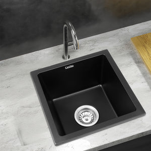 Granite Kitchen Sink | 38x38cm | Single Bowl | Black
