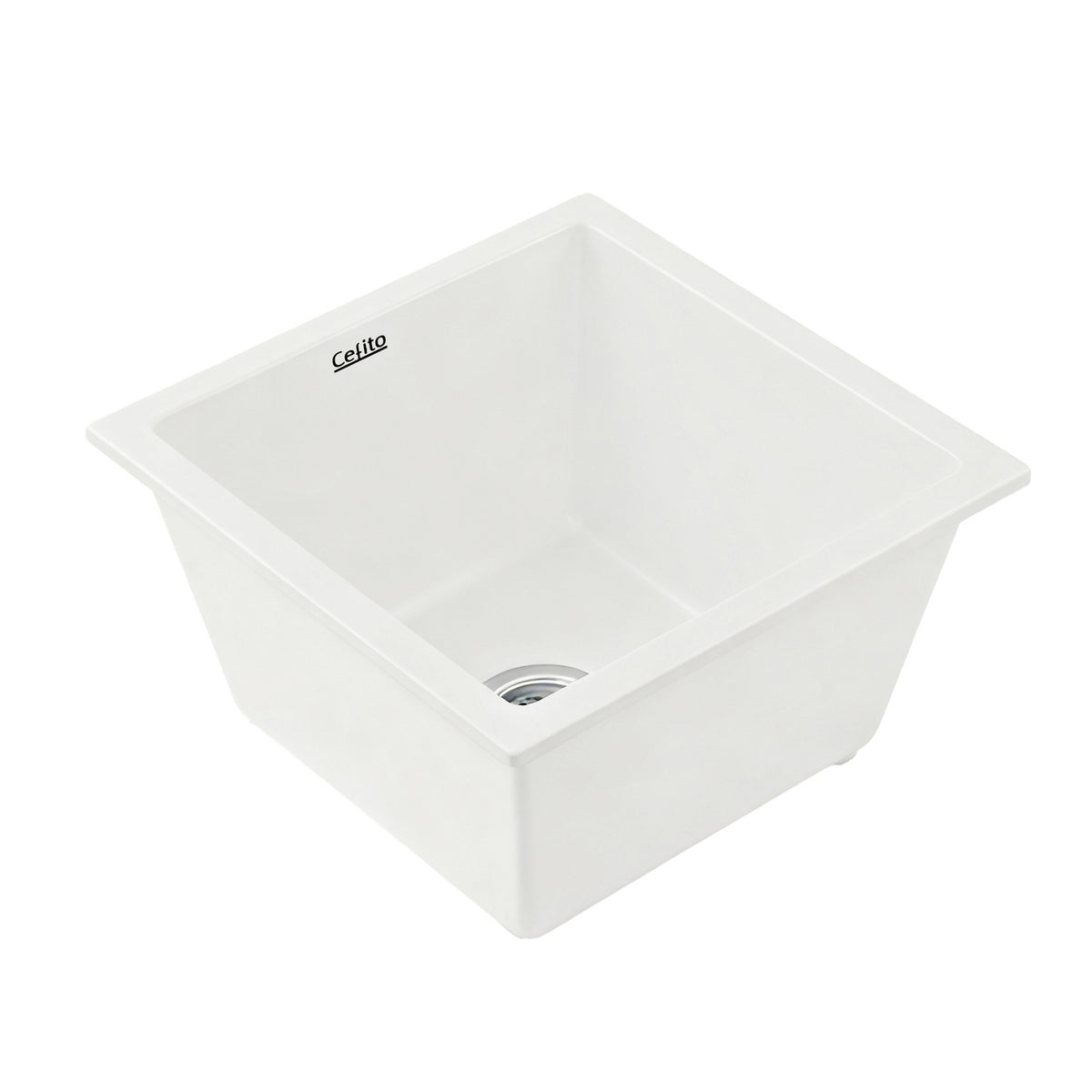 Granite Stone Sink | 38x38cm | Single Bowl | White