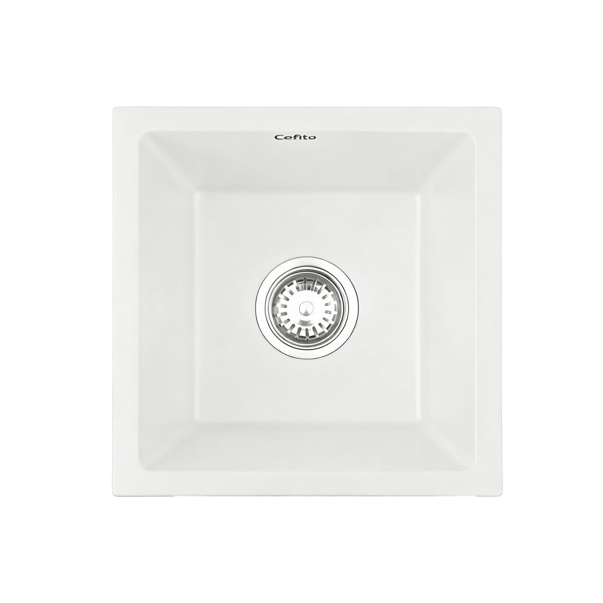 Granite Stone Sink | 38x38cm | Single Bowl | White