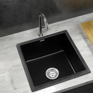 Granite Kitchen Sink | 45x45cm | Single Bowl | Black