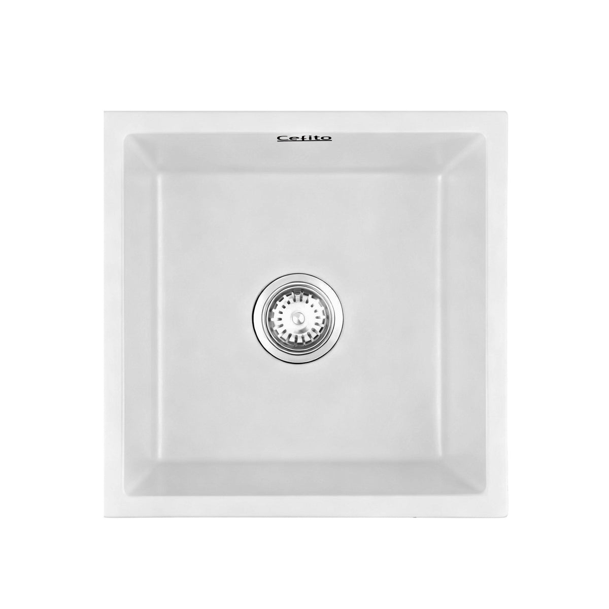 Granite Stone Sink | 45x45cm | Single Bowl | White