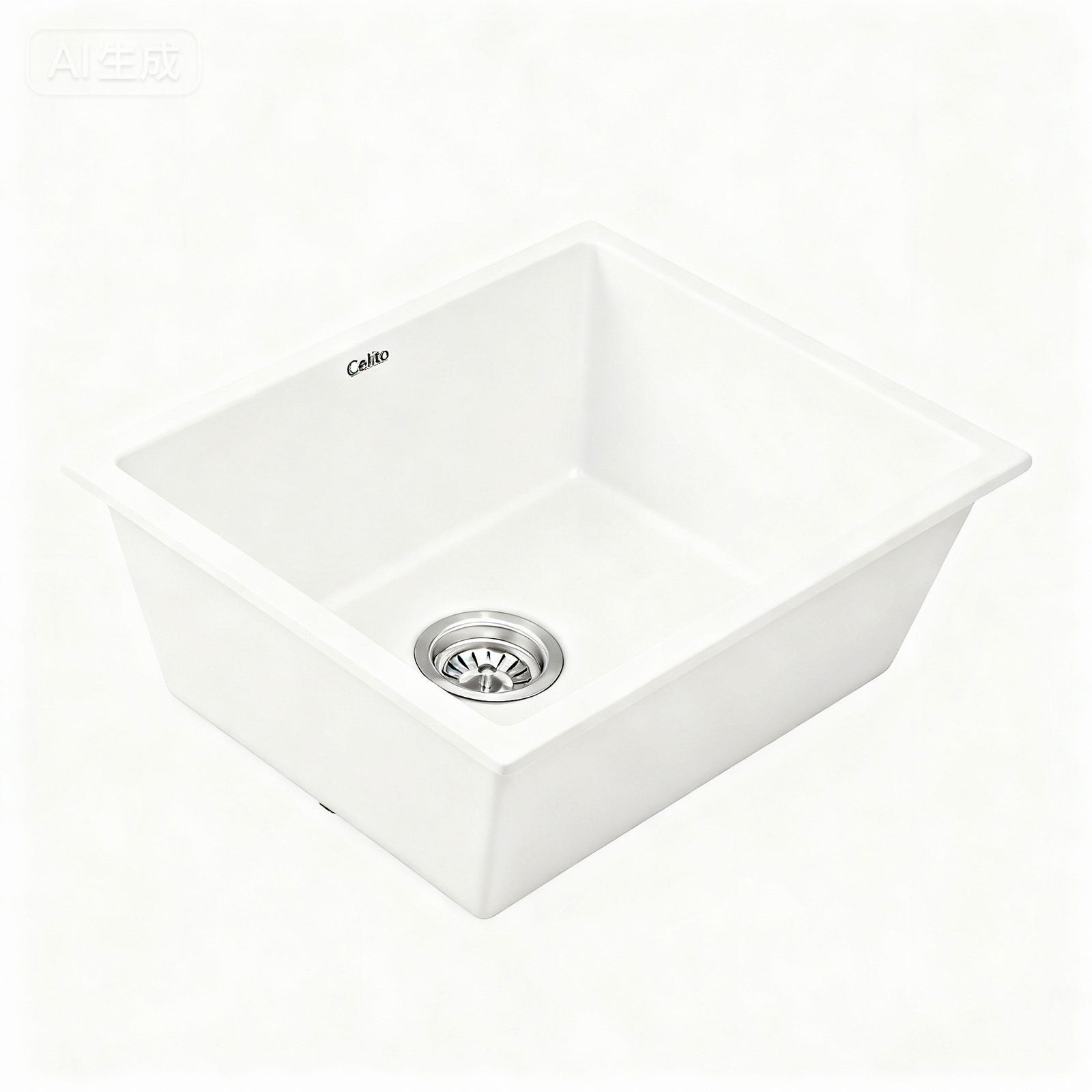 Granite Stone Sink | 55x45cm | Single Bowl | White