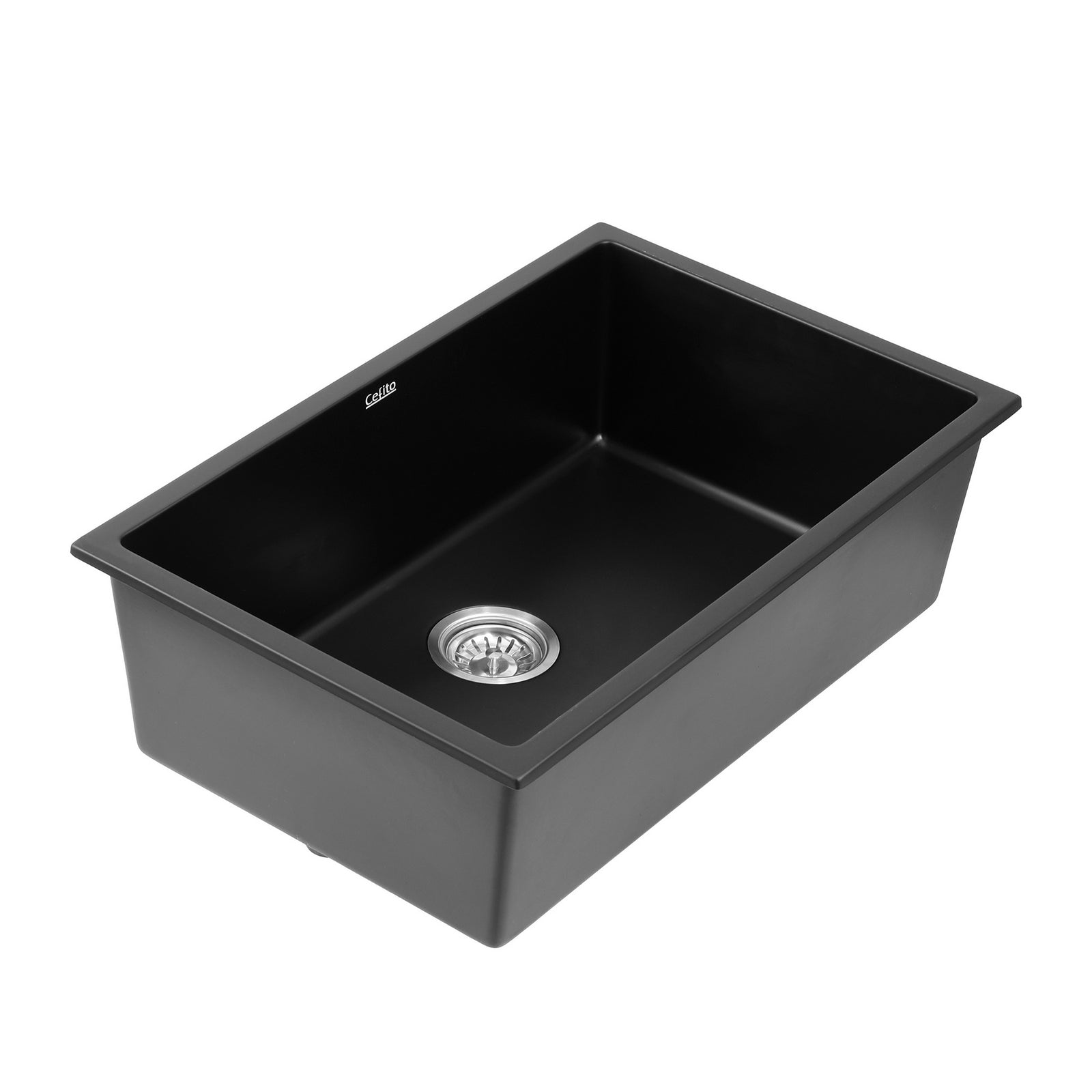 Granite Kitchen Sink | 70x45cm | Single Bowl | Black